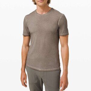 Men Lululemon 5 Year Basic Tee Classic Fit Carbon Dust Sun Wash Size Large